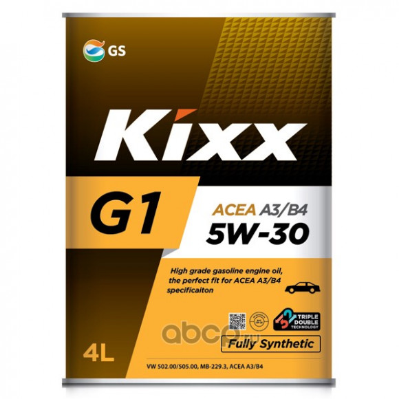 Масло моторное Kixx G1 A3/B4 5W-30 /4л синтетика