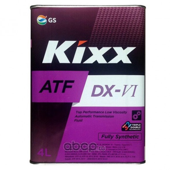 Трансмиссионная жидкость Kixx ATF DX-VI /4л синтетика