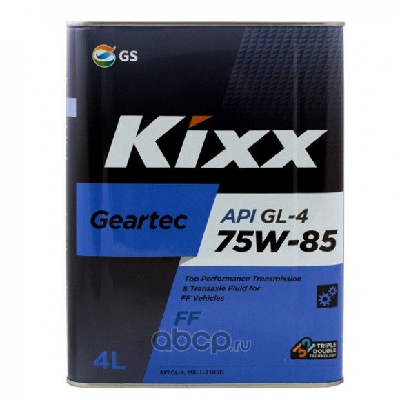 Масло трансмиссионное Kixx Geartec FF GL-4 75W-85 (Gear Oil HD) /4л полусинтетика
