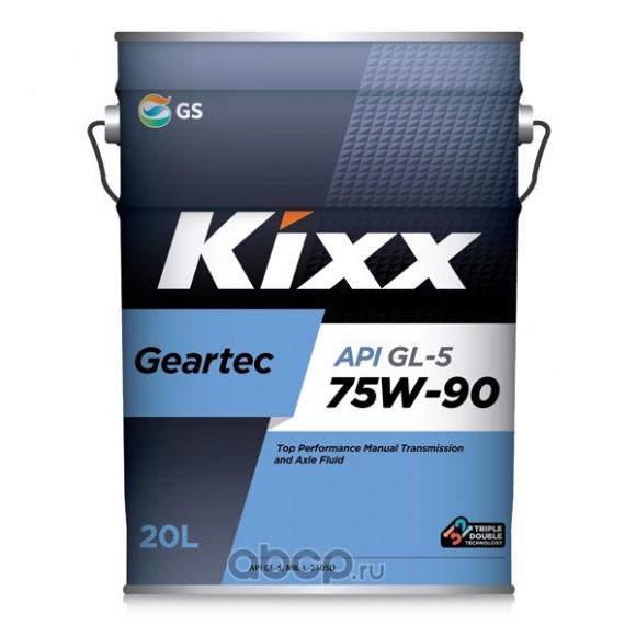 Масло трансмиссионное Kixx Geartec GL-5 75W-90 /20л полусинтетика