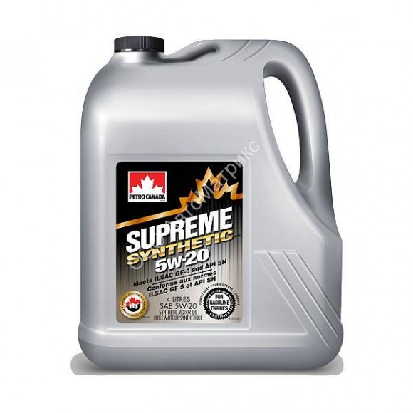 Моторное масло для бензиновых двигателей Petro-Canada SUPREME SYNTHETIC 5W-20 (4*4 л)